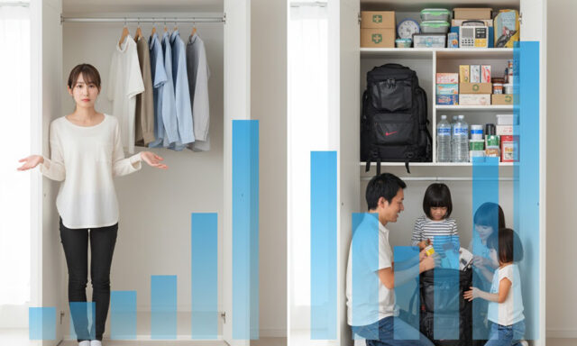 現在、日本の防災グッズの所有率はどれくらいか？