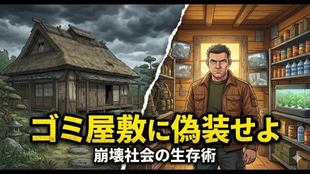 【崩壊社会】綺麗な家は消える。ゴミ屋敷に偽装して生き残る「透明な要塞」の作り方